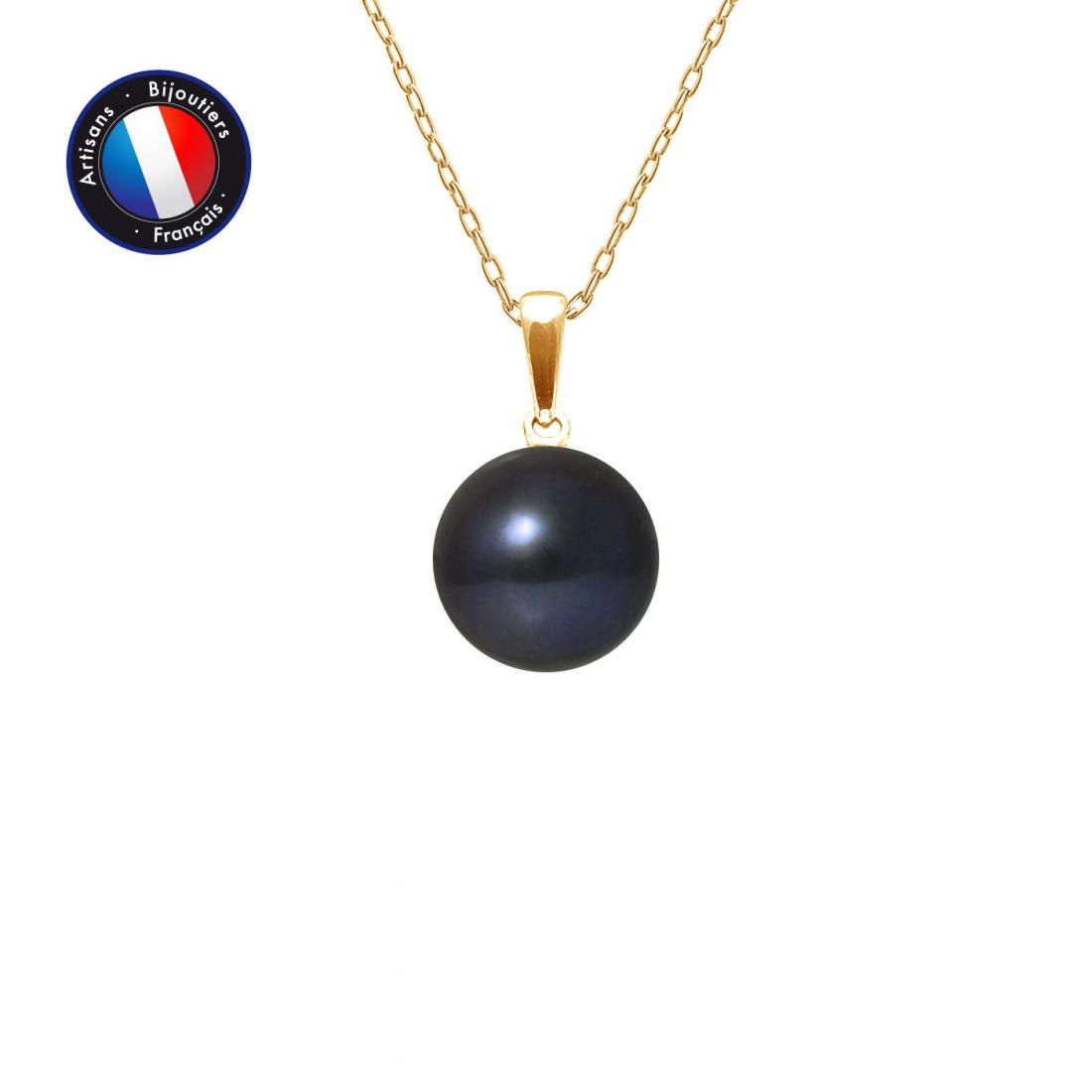 Pendentif Or Jaune 14 Carats Avec Perle De Culture Baroque Violette - 1994 - Neuf Avec étiquettes