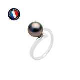 Bague ELISE | Or Blanc & Perle de Tahiti