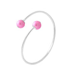Bracelet Jonc KATALÏA | Perles Roses Fushia