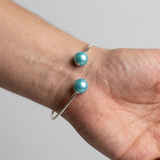 Bracelet Jonc KATALÏA | Perles Bleu Turquoise