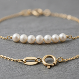 Bracelet NANÉA | Or Jaune & Perles Banches