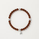 Bracelet Etoile Porte Bonheur - Perle d'Eau Douce Chocolat