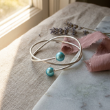 Bracelet Jonc KATALÏA | Perles Bleu Turquoise
