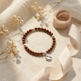 Bracelet Porte Bonheur Trêfle - Perles d'Eau Douce Chocolat