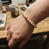 Bracelet Porte Bonheur - Perles d'Eau Douce Roses