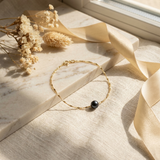 Bracelet TÉA | OR Jaune & Perle de Culture Black Tahiti