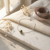 Bracelet VÉRANIA | Argent & Perle Noire de Tahiti