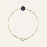 Bracelet TÉA | OR Jaune & Perle de Culture Black Tahiti