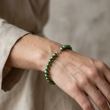 Bracelet Porte Bonheur - Perle d'Eau Douce Vertes