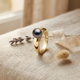 Bague INFINITY | Or Jaune & Perle de Tahiti