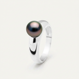 Bague INFINITY | Or Blanc & Perle de Tahiti