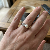 Bague Jonc THALIA | Perle de Culture Blanche