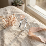 Bague Jonc DIANE | Perle de Culture Rose