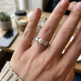 Bague LÉANE | Argent & Perle de Culture Blanche