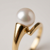 Bague SERENITY | Or Jaune & Perle de Culture Blanche