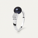 Bague Jonc THALIA | Perle de Culture Black Tahiti