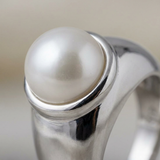 Bague OPALINE | Argent & Perle de Culture Blanche