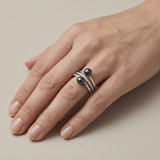 Bague TOI & MOI | Argent & Perles de Culture Black Tahiti