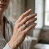 Bague TOI & MOI | Argent & Perles de Culture Black Tahiti