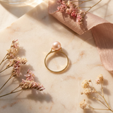 Bague DUCHESSE | Or Jaune & Perle de Culture Rose