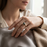 Bague CASSIOPÉE | Or Jaune, Diamants & Perle de Tahiti