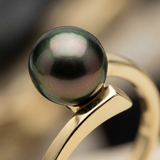 Bague ELISE | Or Jaune & Perle de Tahiti