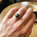 Bague MÉLIA | Or Blanc & Perle de Tahiti