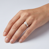 Bague IRINA | Or Blanc & Perle de Culture Blanche - 8/9mm