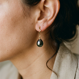 Boucles d'Oreilles TAHORA | Or Jaune & Perles de Tahiti