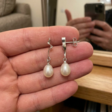 Boucles d'Oreilles TAHORA | Argent & Perles de Culture Blanches