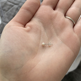 Boucle d'Oreilles Bouton AYA | Argent & Perles de Culture Blanches 4/5mm