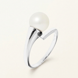 Bague SERENITY | Or Blanc & Perle de Culture Blanche