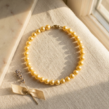 Bracelet Porte Bonheur - Perle d'Eau Douce Dorée