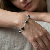 Bracelet Femme - 5 Perles de Tahiti 9-10mm