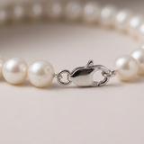 Bracelet NOELYSE | Or Blanc & Perles Blanches
