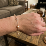 Bracelet Perles de Culture Ronde 6-7 mm Rose