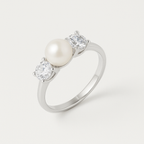 Bague LÉANE | Argent & Perle de Culture Blanche