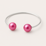 Bracelet Jonc KATALÏA | Perles Roses Fushia