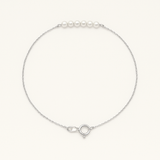 Bracelet NANÉA | Or Blanc & Perles Blanches