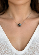 Collier URSULINE | Or blanc & Perle de Tahiti