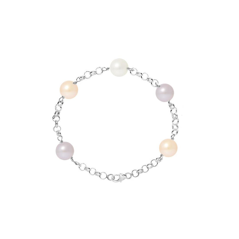 Bracelet NINA | Argent & Perles de Culture Multicolores