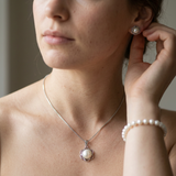 Parure Blanche — Collier, Boucles & Bracelet