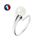 Bague SERENITY | Or Blanc & Perle de Culture Blanche