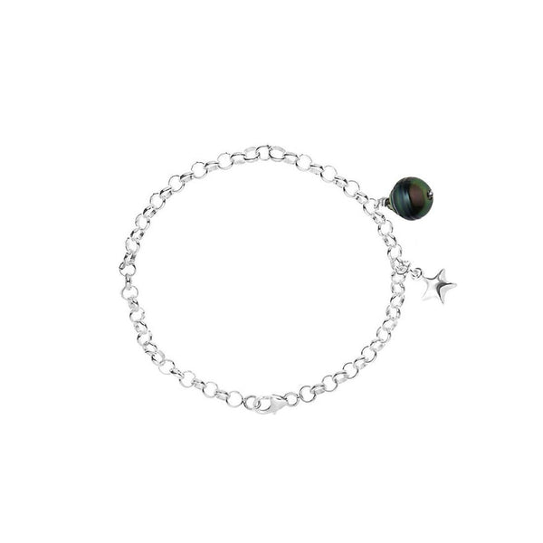 Bracelet- Perles de Tahiti- Diamètre 9-10 mm-