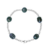 Bracelet Femme - 5 Perles de Tahiti 9-10mm