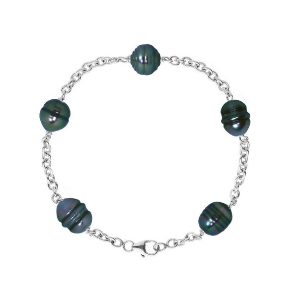 Bracelet- Perles de Culture de Tahiti- Diamètre 9-10 mm- Bijou Femme