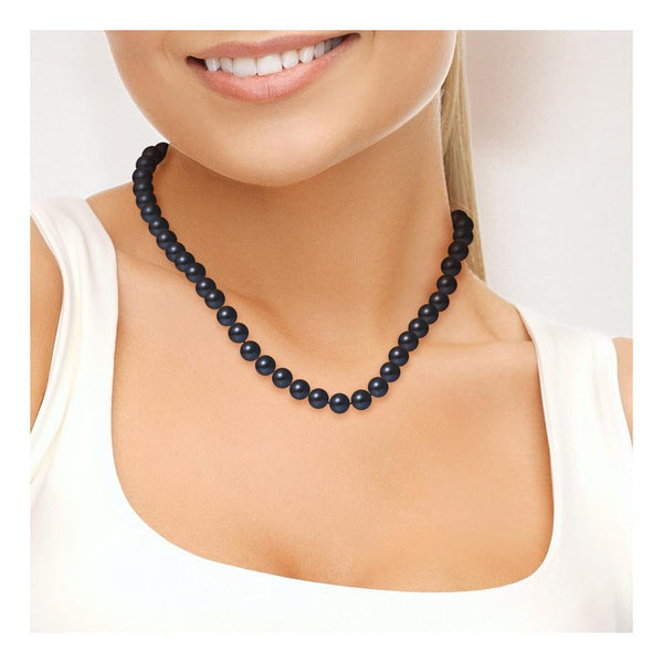 Collier Or Jaune en Perles de Culture Black Tahiti 8-8 mm