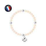 Bracelet Porte Bonheur Trêfle - Perles d'Eau Douce Roses