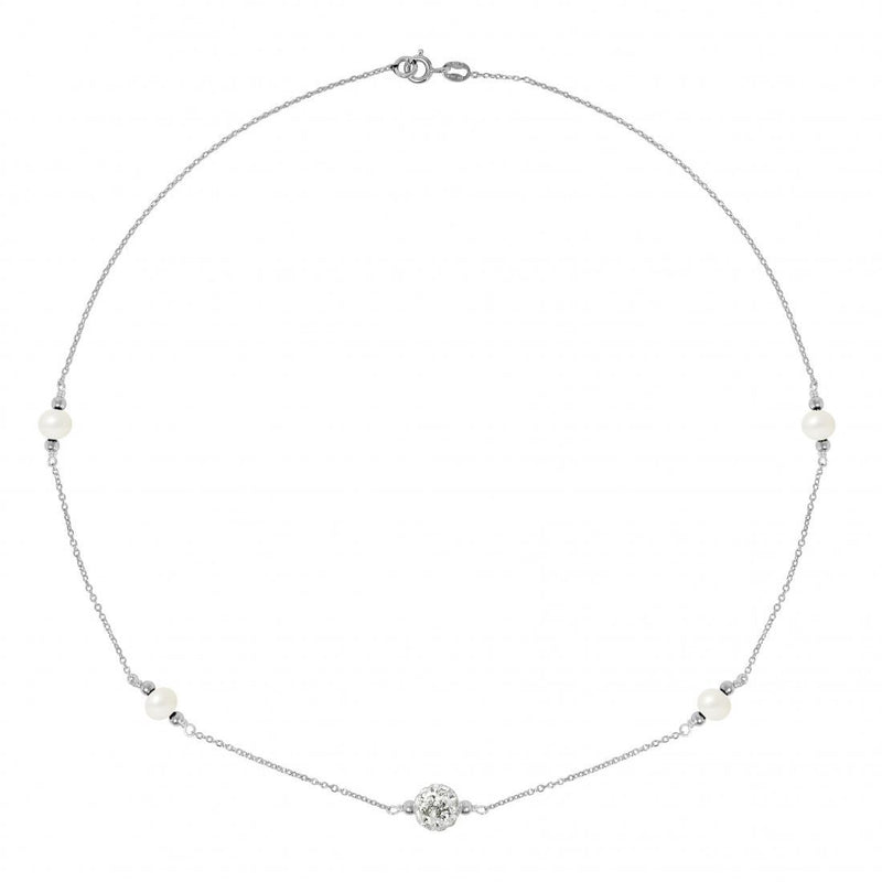 Collier CRISTAL | Argent, Cristal & Perles de Culture Blanches