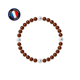 Bracelet Porte Bonheur - Perle d'Eau Douce Chocolat & Blanche